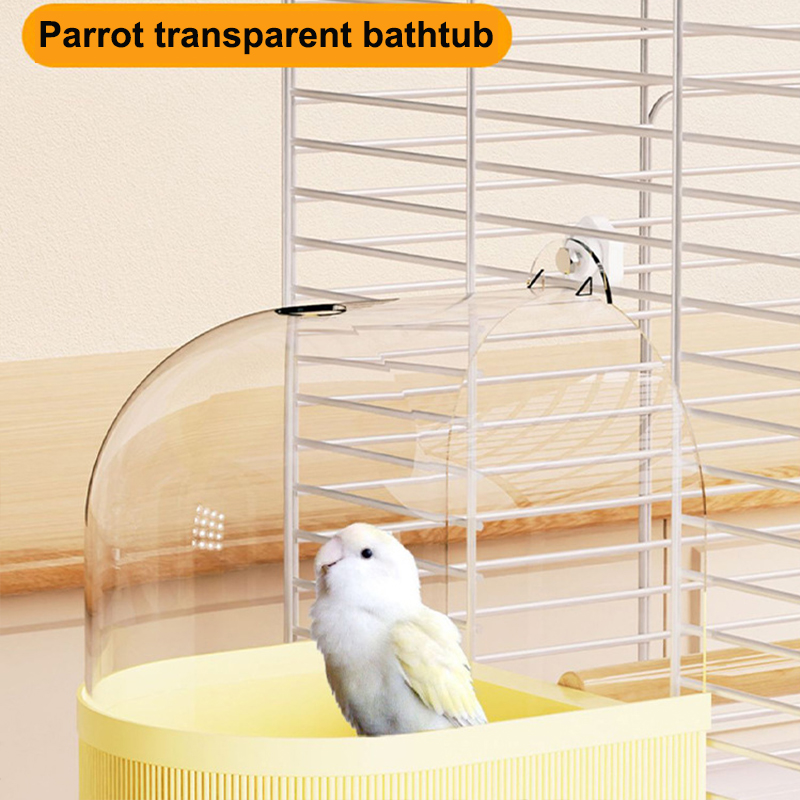 Parrot transparent bathtub. It - Feeding review and price
