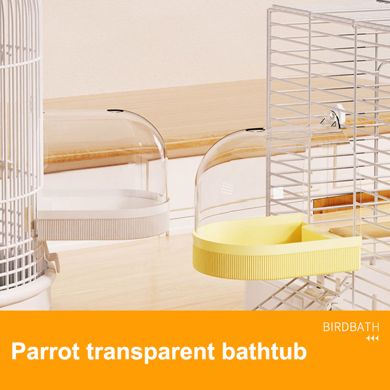 Parrot transparent bathtub. It - Feeding review and price